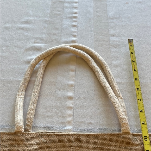 New Floral Embroidered Tan Tote Bag - Picture 7 of 7